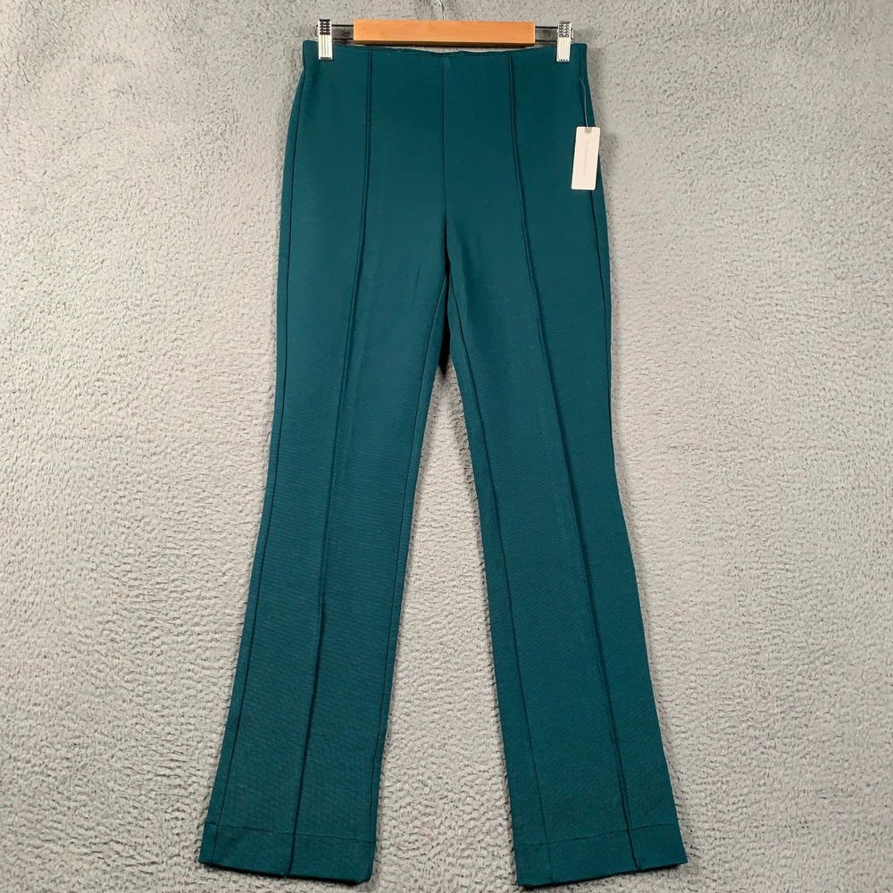 Maeve Pull-On Flare Pants Women's XS Evergreen Teal Green Pintuck Anthropologie